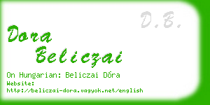 dora beliczai business card